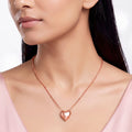 Desihi Necklace Anti-Tarnish Rose Gold Plated Puffy Heart