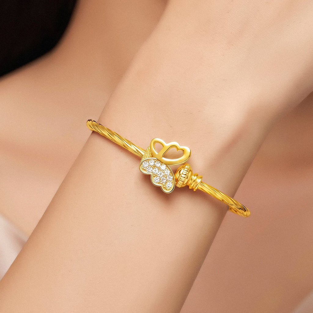Desihi Bracelet Anti-Tarnish Butterfly Crystal (Adjustable Size)
