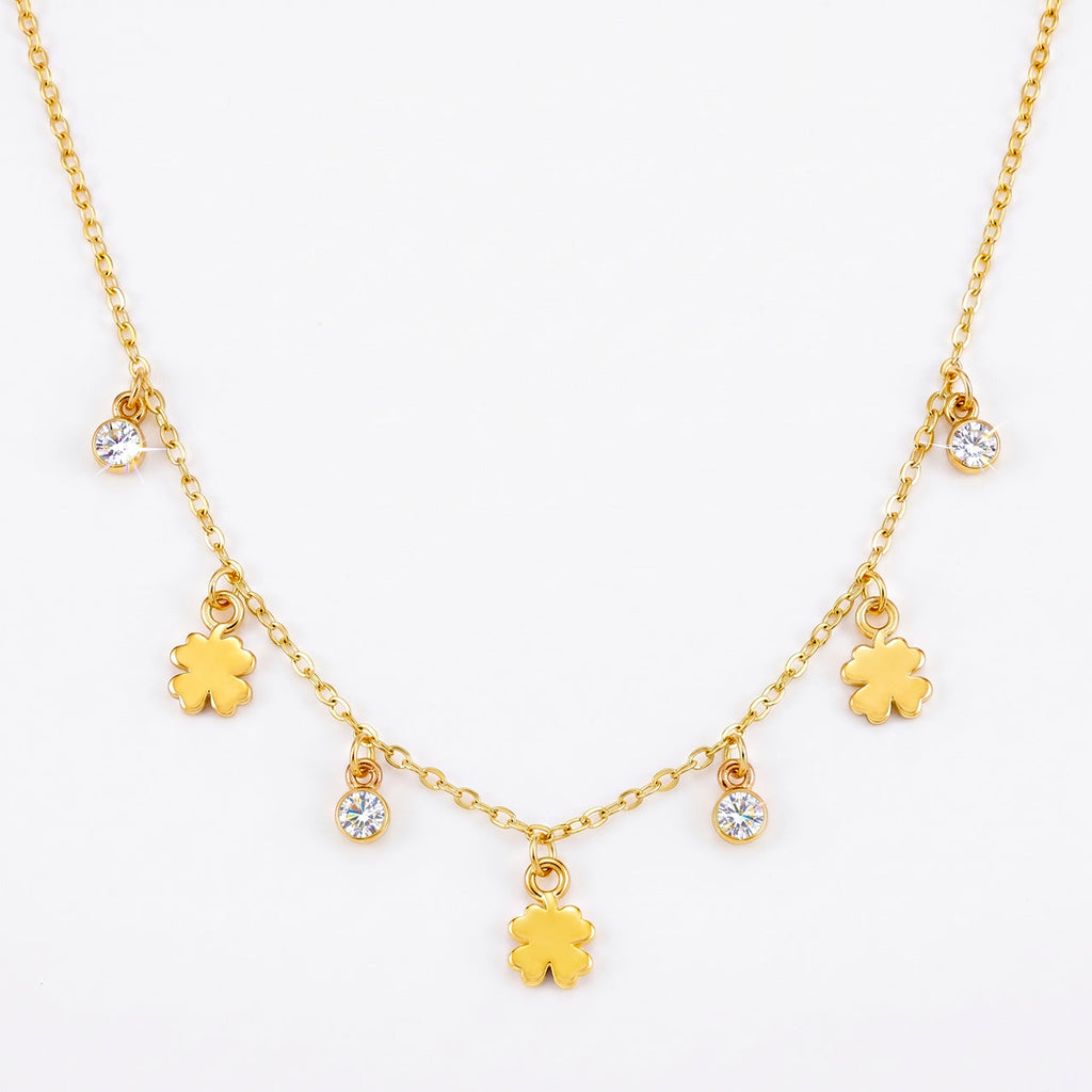 Anti-Tarnish Gold Plated Charms Necklace Minimalist Design