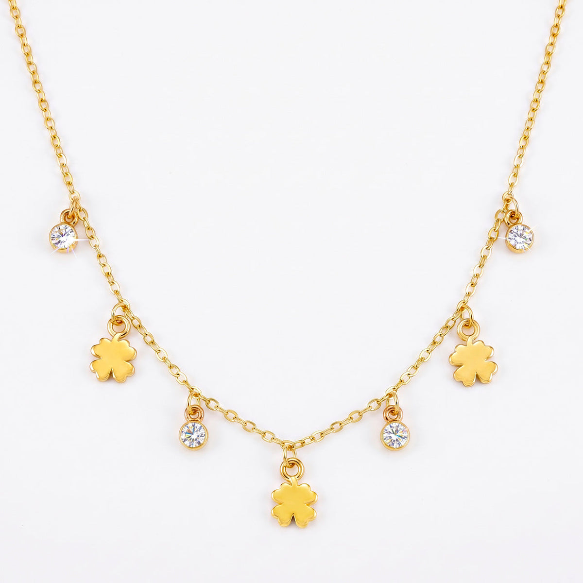 Anti-Tarnish Gold Plated Charms Necklace Minimalist Design