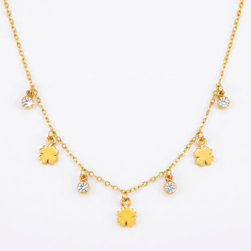 Anti-Tarnish Gold Plated Charms Necklace Minimalist Design