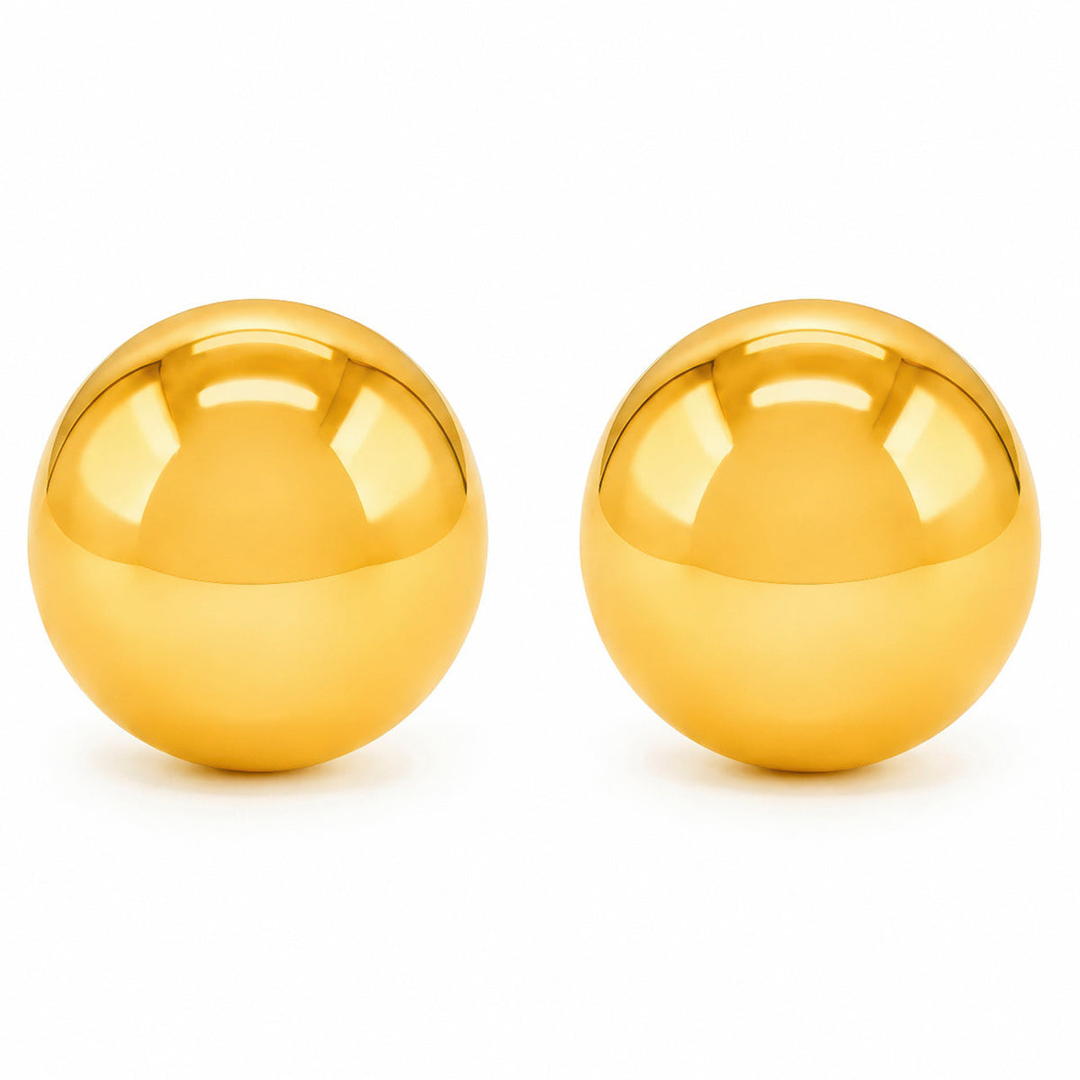 Desihi Earrings Anti-Tarnish Gold Plated Polished Ball Stud
