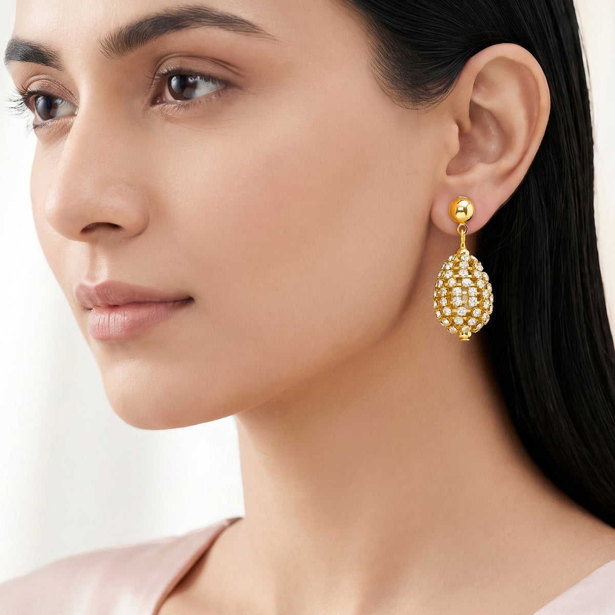 Desihi Earrings Anti-Tarnish Rhinestone Drop Danglers