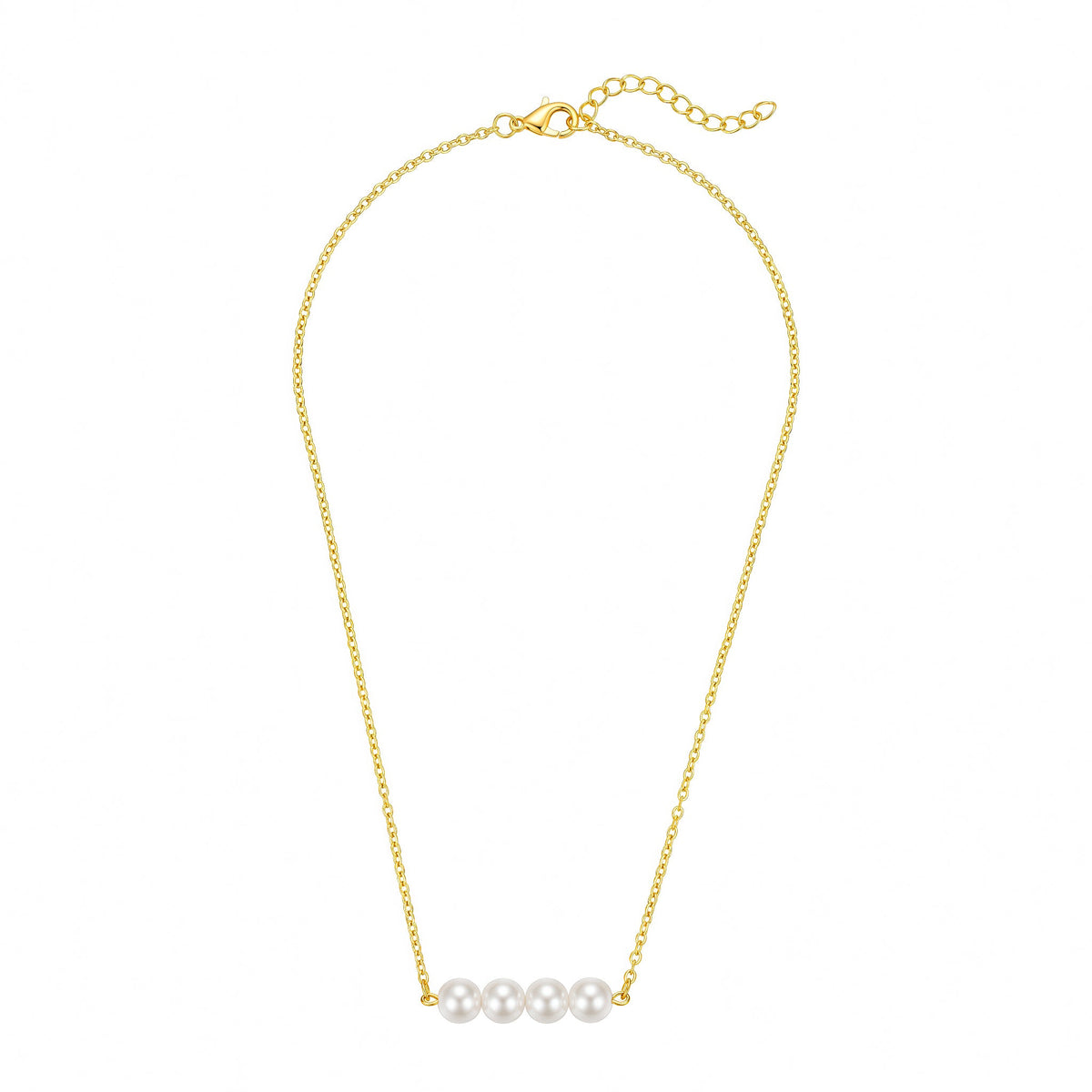 Desihi Necklace Anti-Tarnish Gold Plated Pearls Set