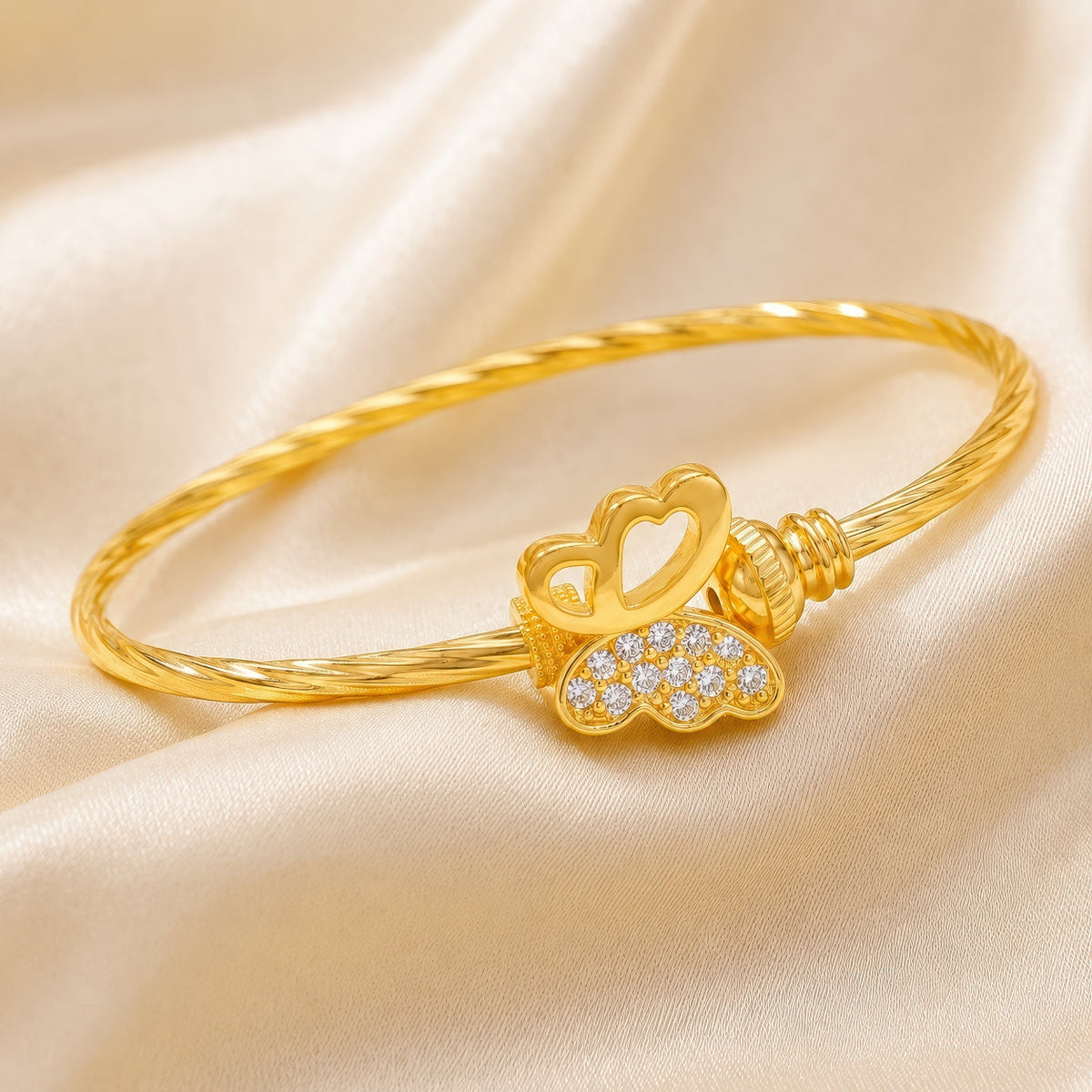 Desihi Bracelet Anti-Tarnish Butterfly Crystal (Adjustable Size)