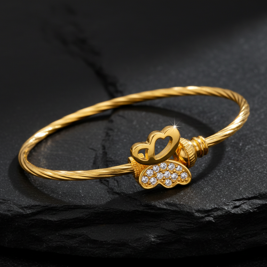 Desihi Bracelet Anti-Tarnish Butterfly Crystal (Adjustable Size)