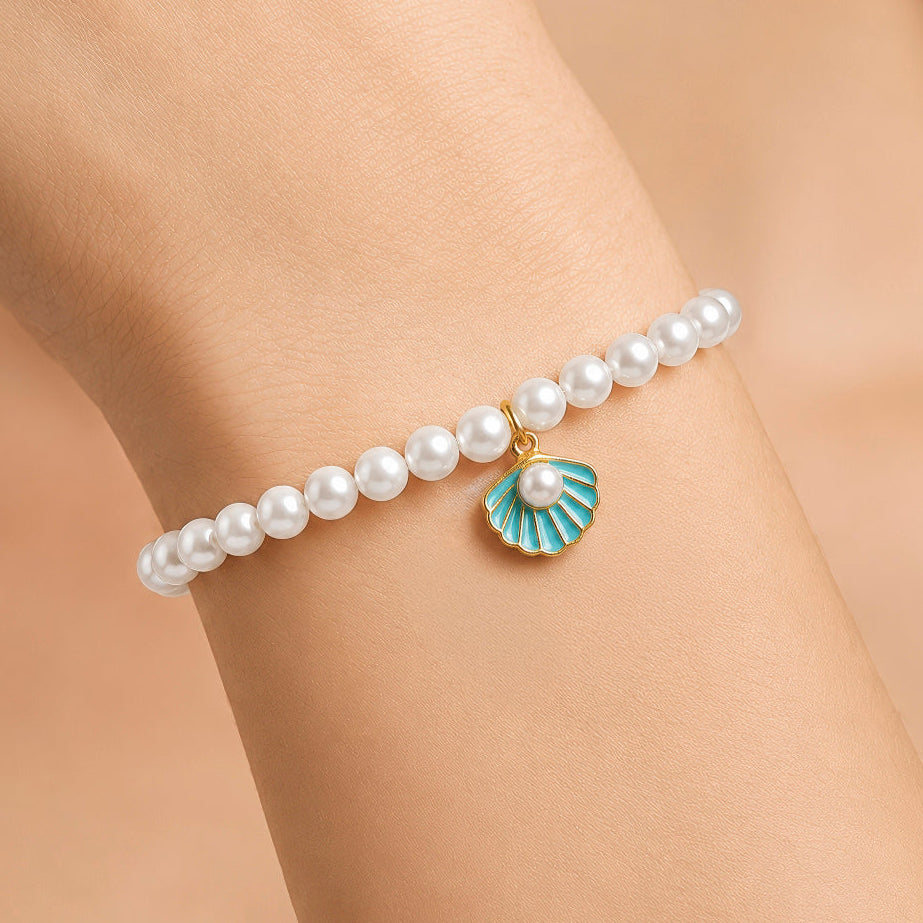 Desihi Bracelet Anti-Tarnish Seashell Pearl (Adjustable Size)