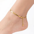 Desihi Anklet Anti-Tarnish Gold Plated Flat Snake Chain (Adjustable Size)