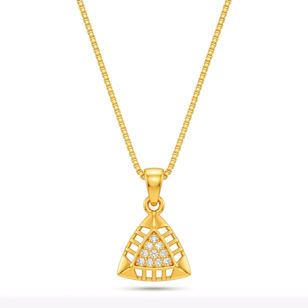 Desihi Necklace Anti-Tarnish Triangle Crystal Chain