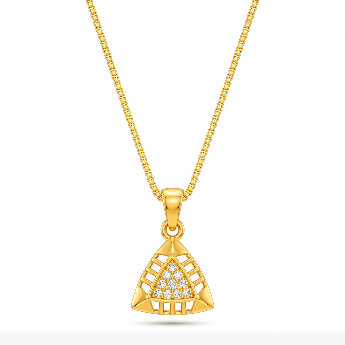Desihi Necklace Anti-Tarnish Triangle Crystal Chain