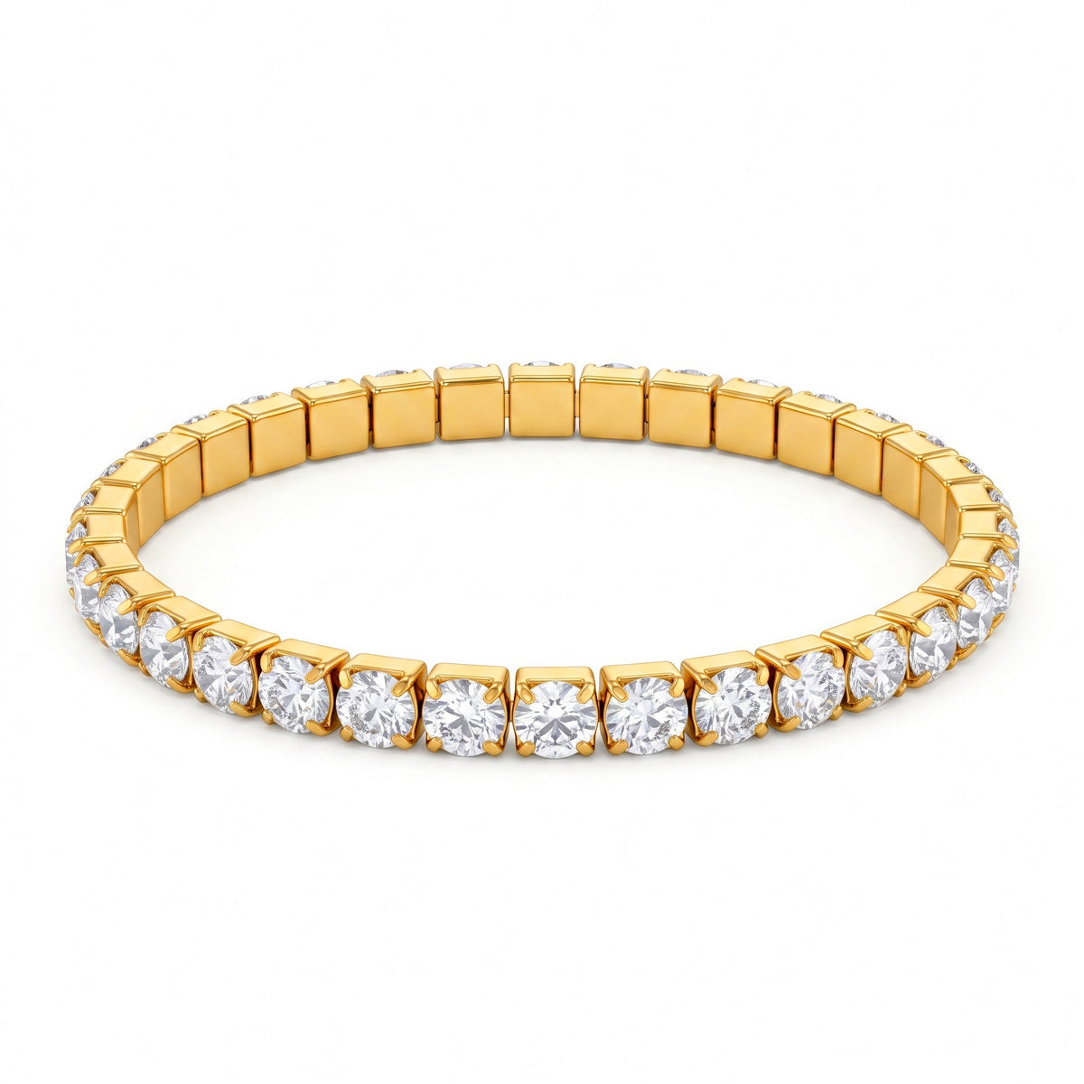 Desihi Bracelet Anti-Tarnish Gold Plated American Diamonds (Adjustable Size)