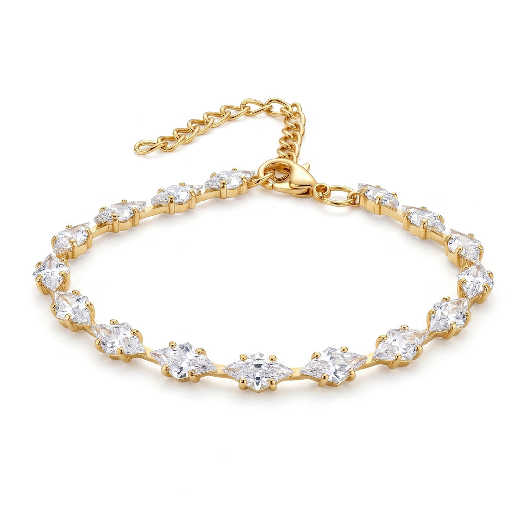 Desihi Bracelet Anti-Tarnish Big Marquise Crystal (Adjustable Size)