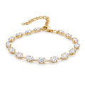 Desihi Bracelet Anti-Tarnish Big Marquise Crystal (Adjustable Size)