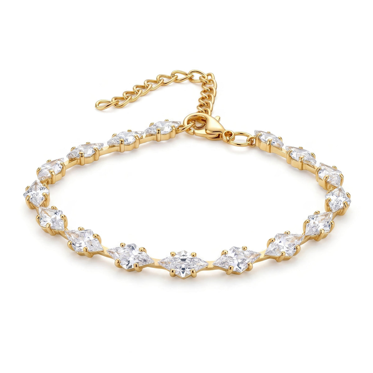 Desihi Bracelet Anti-Tarnish Big Marquise Crystal (Adjustable Size)