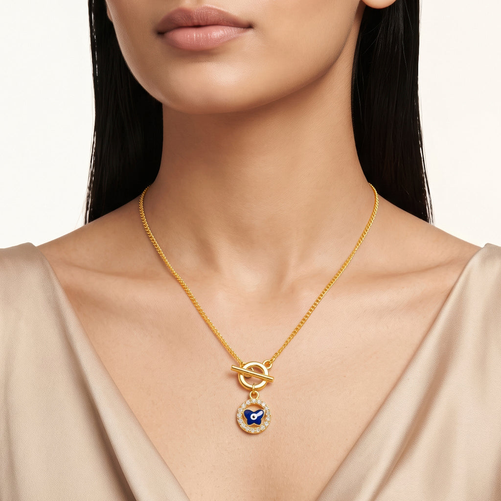 Desihi Necklace Anti-Tarnish Gold Plated Chain With Evil Eye