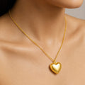 Desihi Necklace Anti-Tarnish Puffy Heart Chain