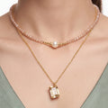 Desihi Necklace Anti-Tarnish Champagne Layered