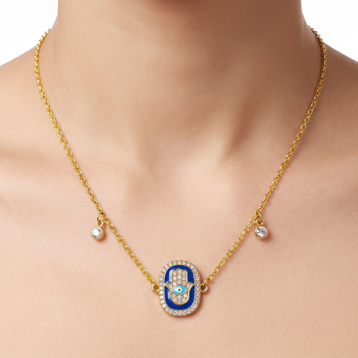 Desihi Necklace Anti-Tarnish Gold Plated Evil Eye Charm
