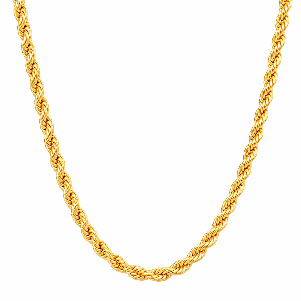 Desihi Necklace Anti-Tarnish Gold Plated Rope Chain