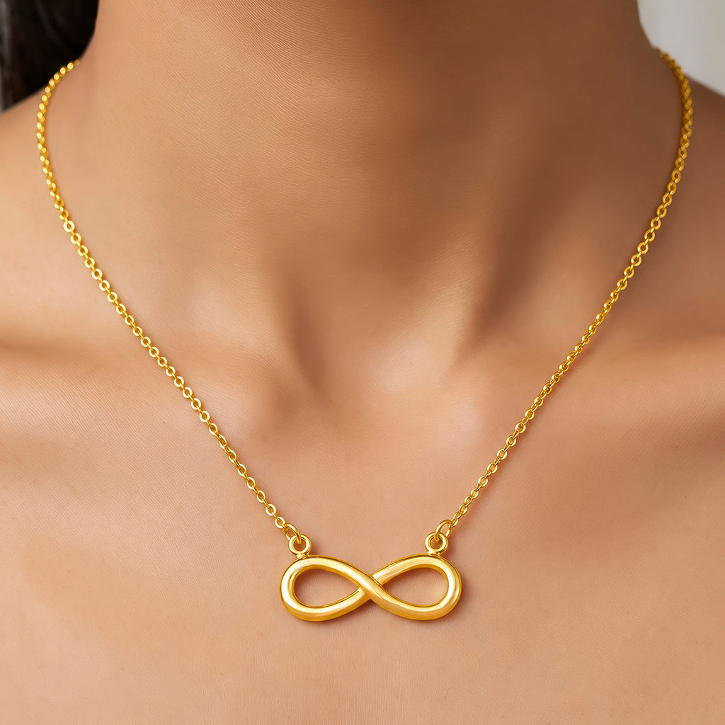 Desihi Necklace Anti-Tarnish Gold Plated Infinity Pendant