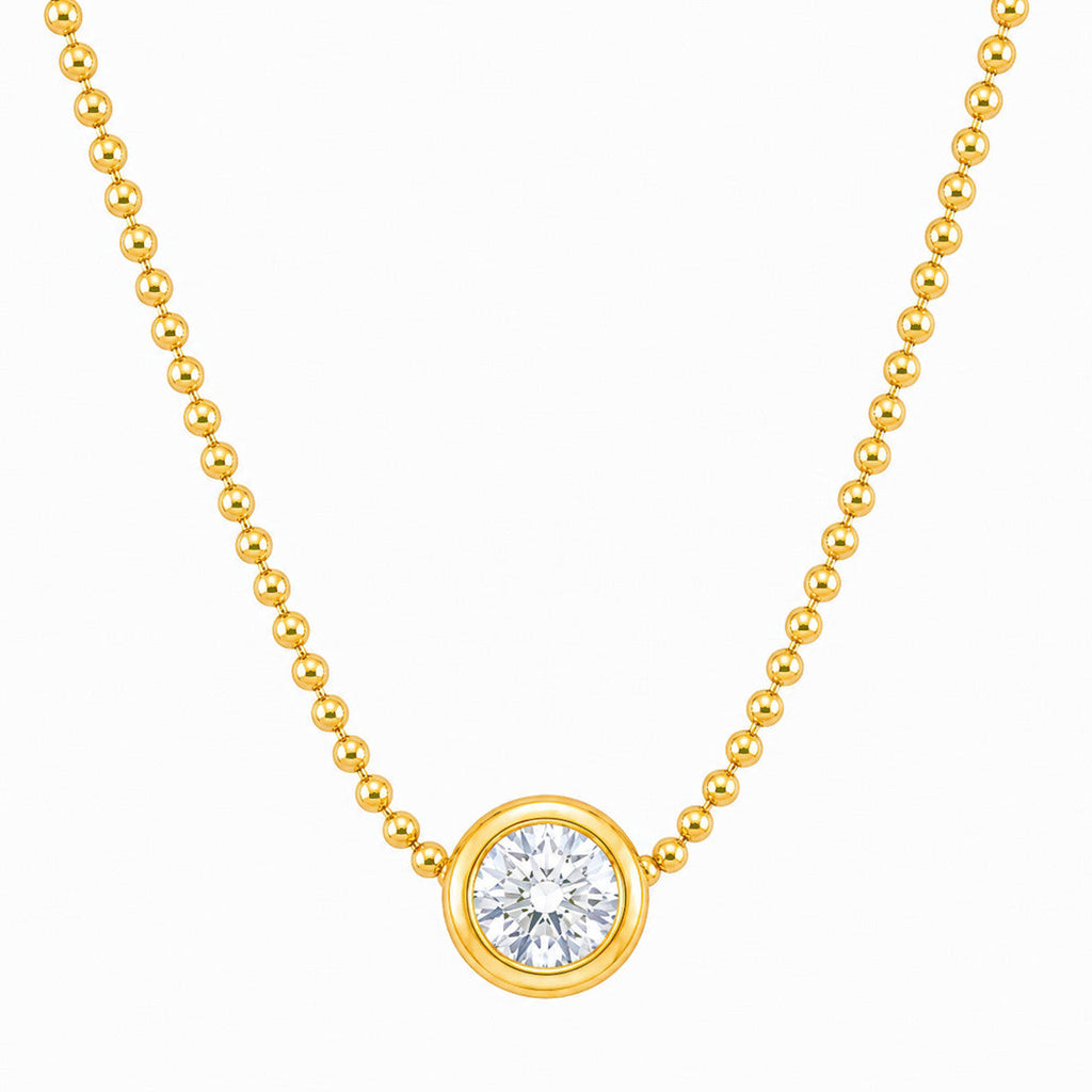 Desihi Necklace Anti-Tarnish Gold Plated Crystal Pendant