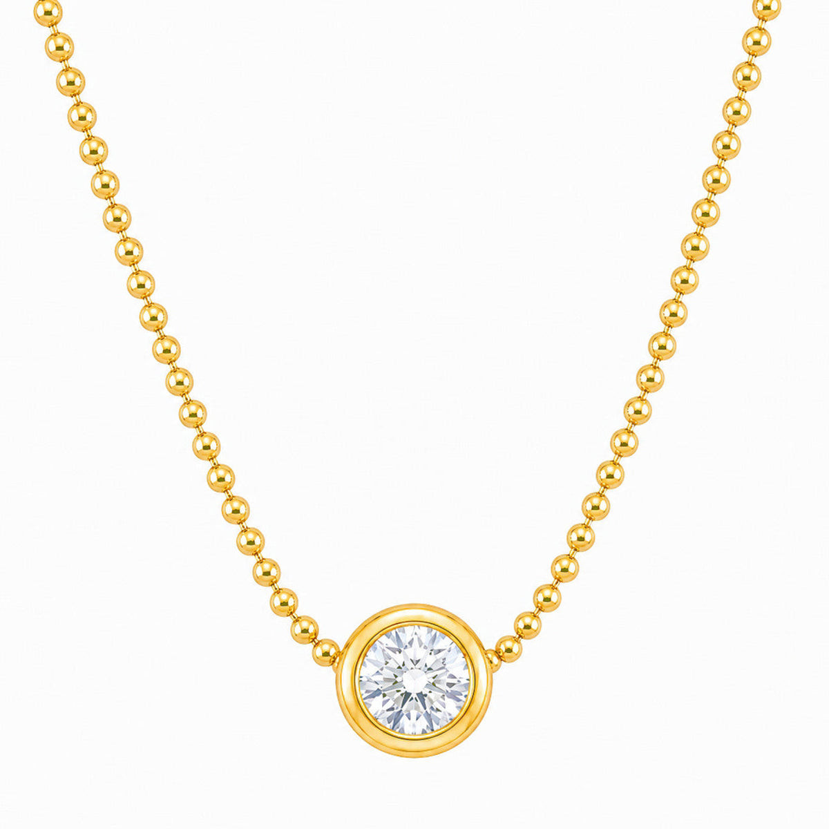 Desihi Necklace Anti-Tarnish Gold Plated Crystal Pendant