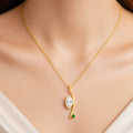 Desihi Necklace Anti-Tarnish Gold Plated Branch Crystal