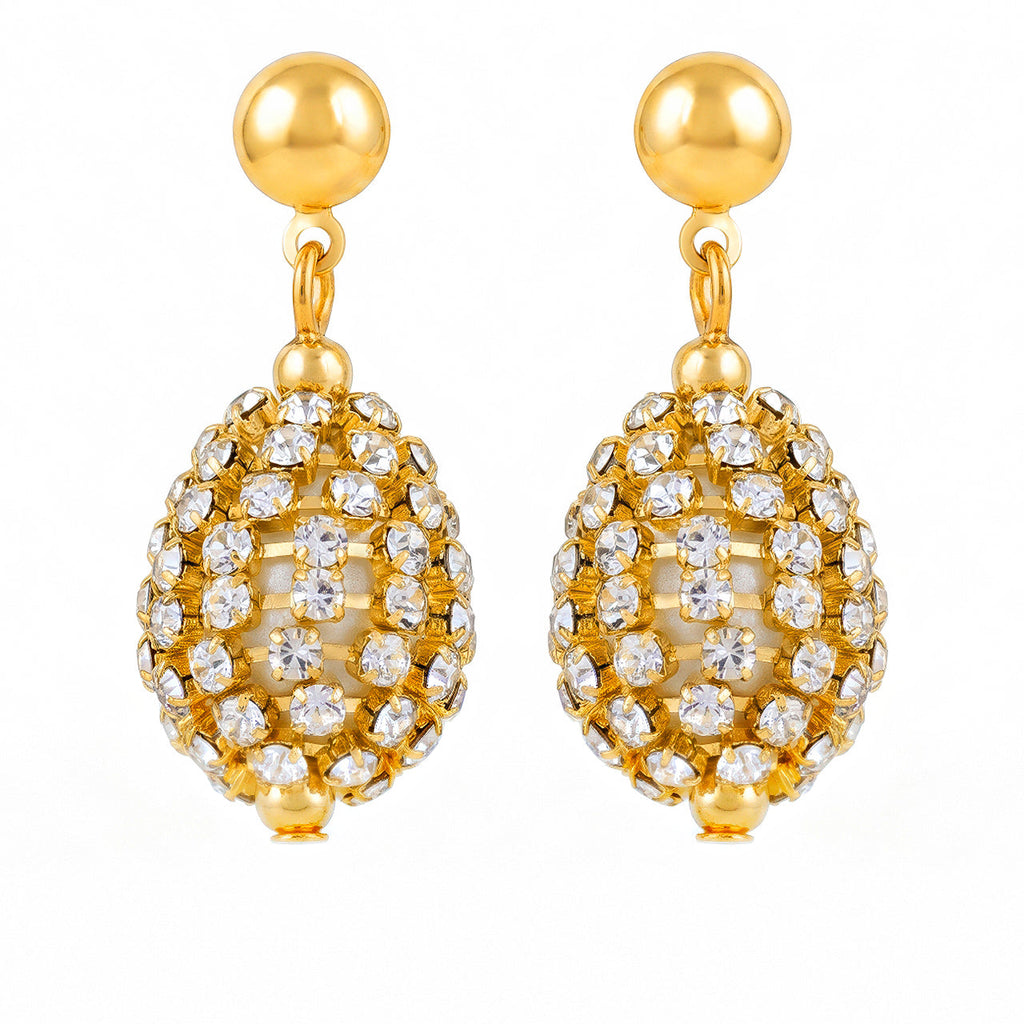 Desihi Earrings Anti-Tarnish Rhinestone Drop Danglers