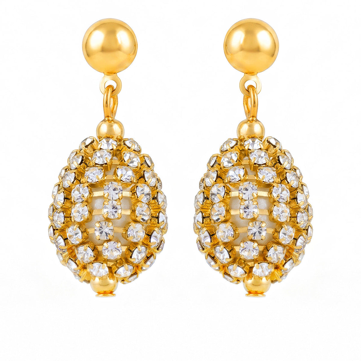 Desihi Earrings Anti-Tarnish Rhinestone Drop Danglers
