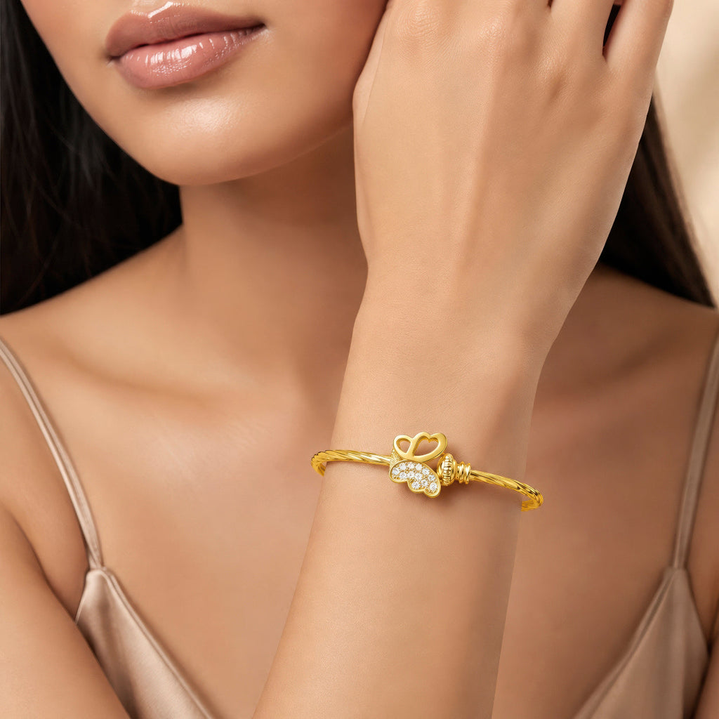 Desihi Bracelet Anti-Tarnish Butterfly Crystal (Adjustable Size)