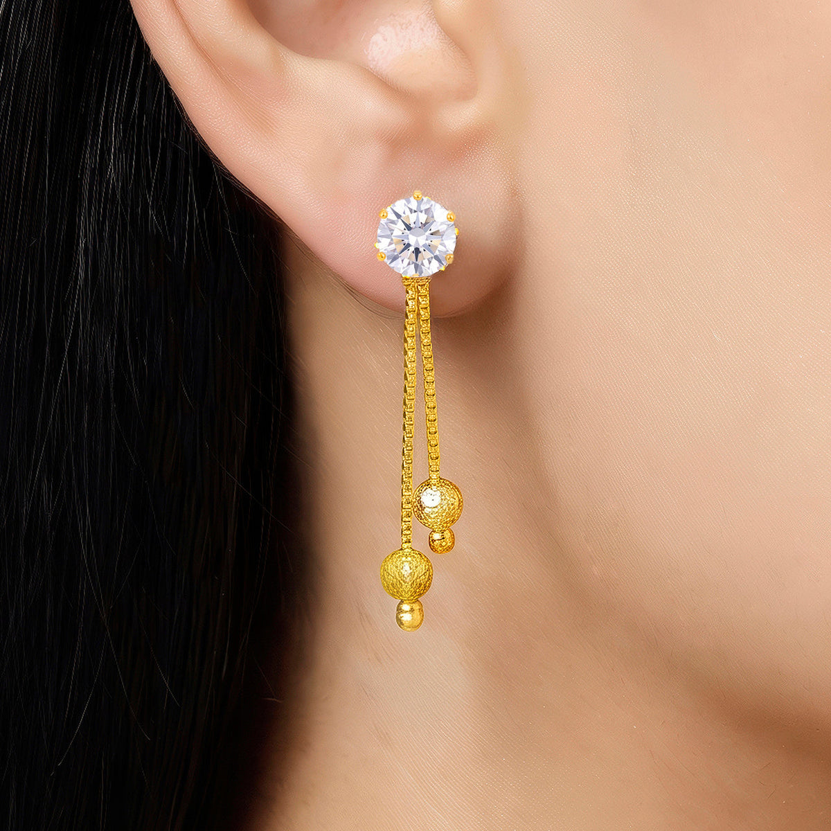 Desihi Earrings Anti-Tarnish Rhinestone Drop