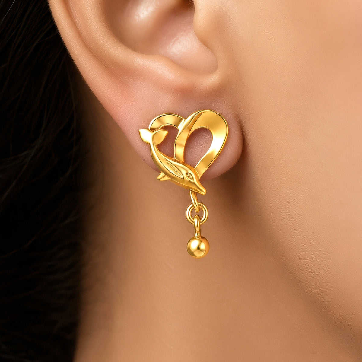 Desihi Earrings Anti-Tarnish Gold Plated Studs