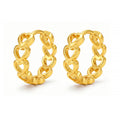 Desihi Earrings Anti-Tarnish Interlocking Heart Hoops