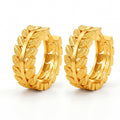 Desihi Earrings Anti-Tarnish Gold Plated Leaf Huggies