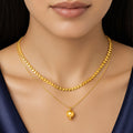 Desihi Necklace Anti-Tarnish Layered Heart Ball