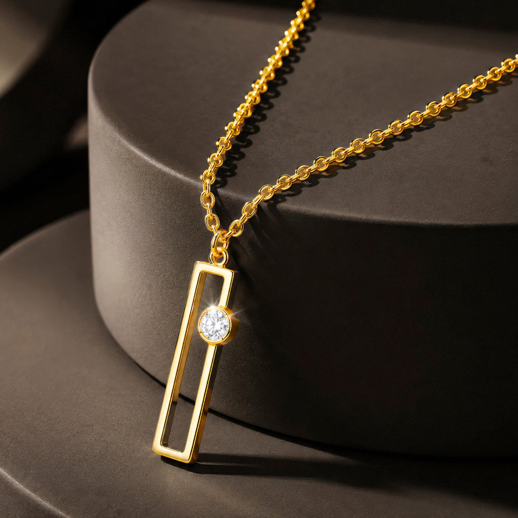 Desihi Necklace Anti-Tarnish Gold Plated Rectangular Frame