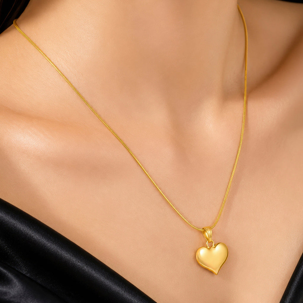 Desihi Necklace Anti-Tarnish Gold Plated Heart Pendant