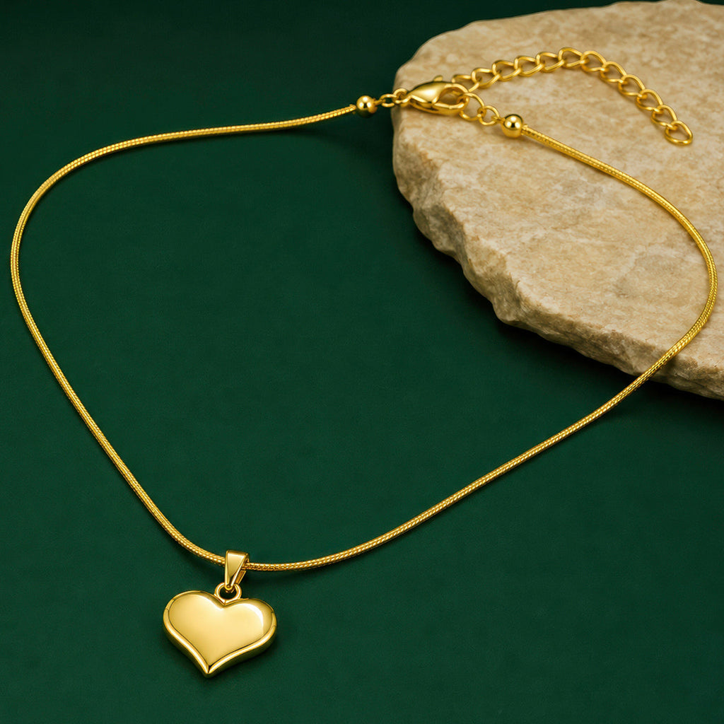 Desihi Necklace Anti-Tarnish Gold Plated Heart Pendant