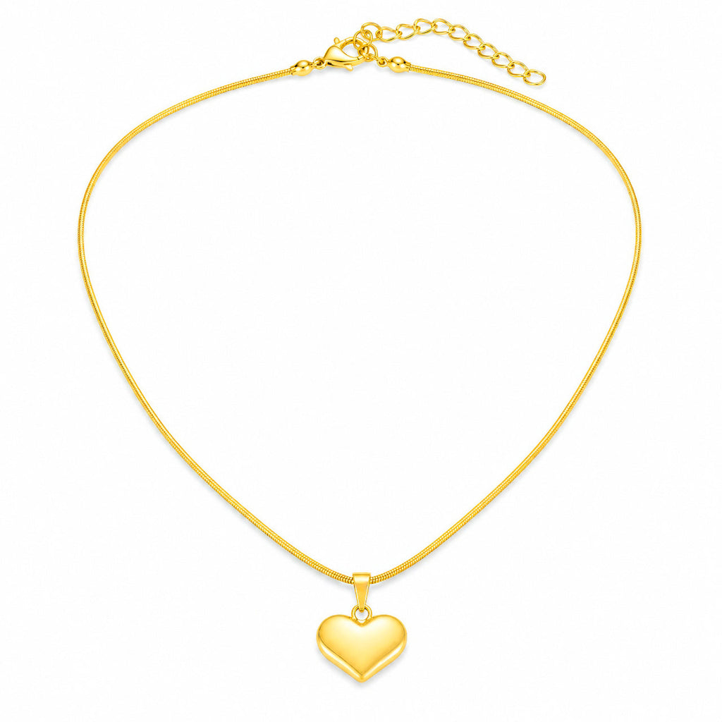 Desihi Necklace Anti-Tarnish Gold Plated Heart Pendant