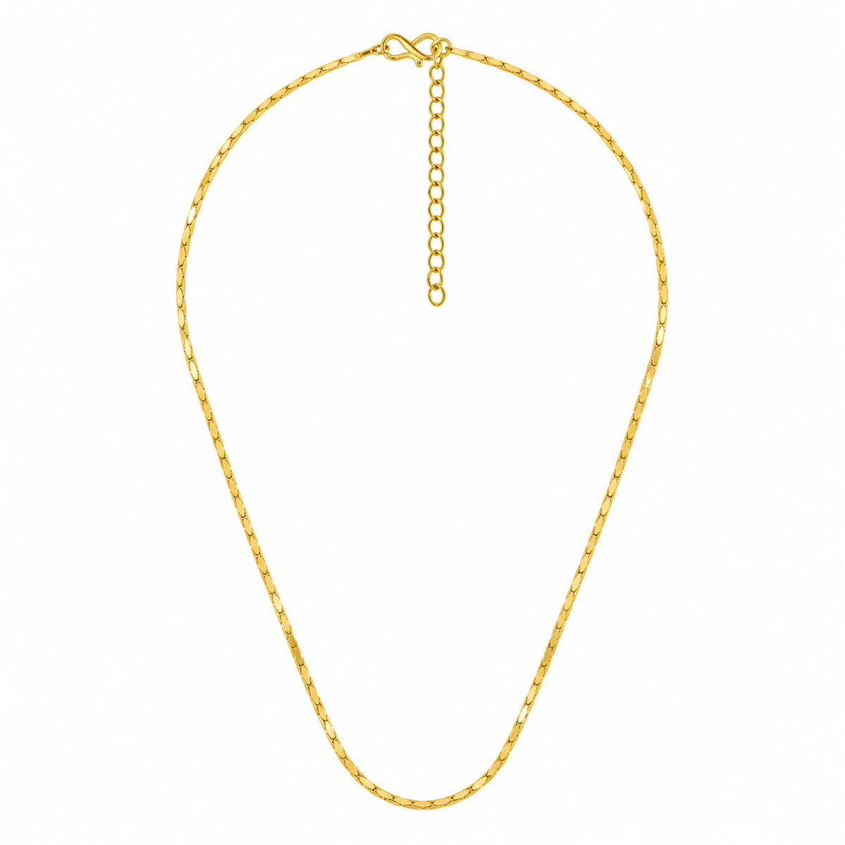 Desihi Necklace Anti-Tarnish Gold Plated Flat Link Chain