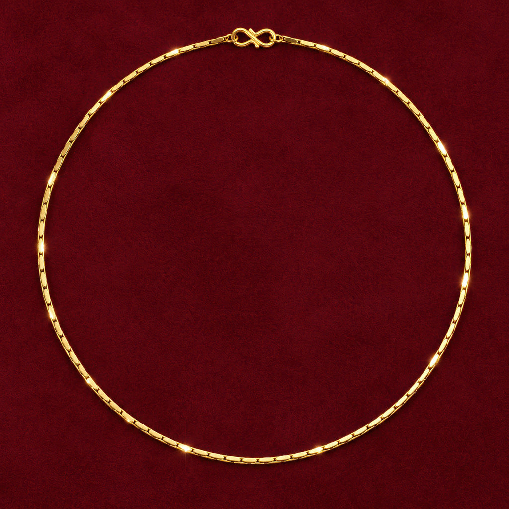 Desihi Necklace Anti-Tarnish Gold Plated Flat Link Chain