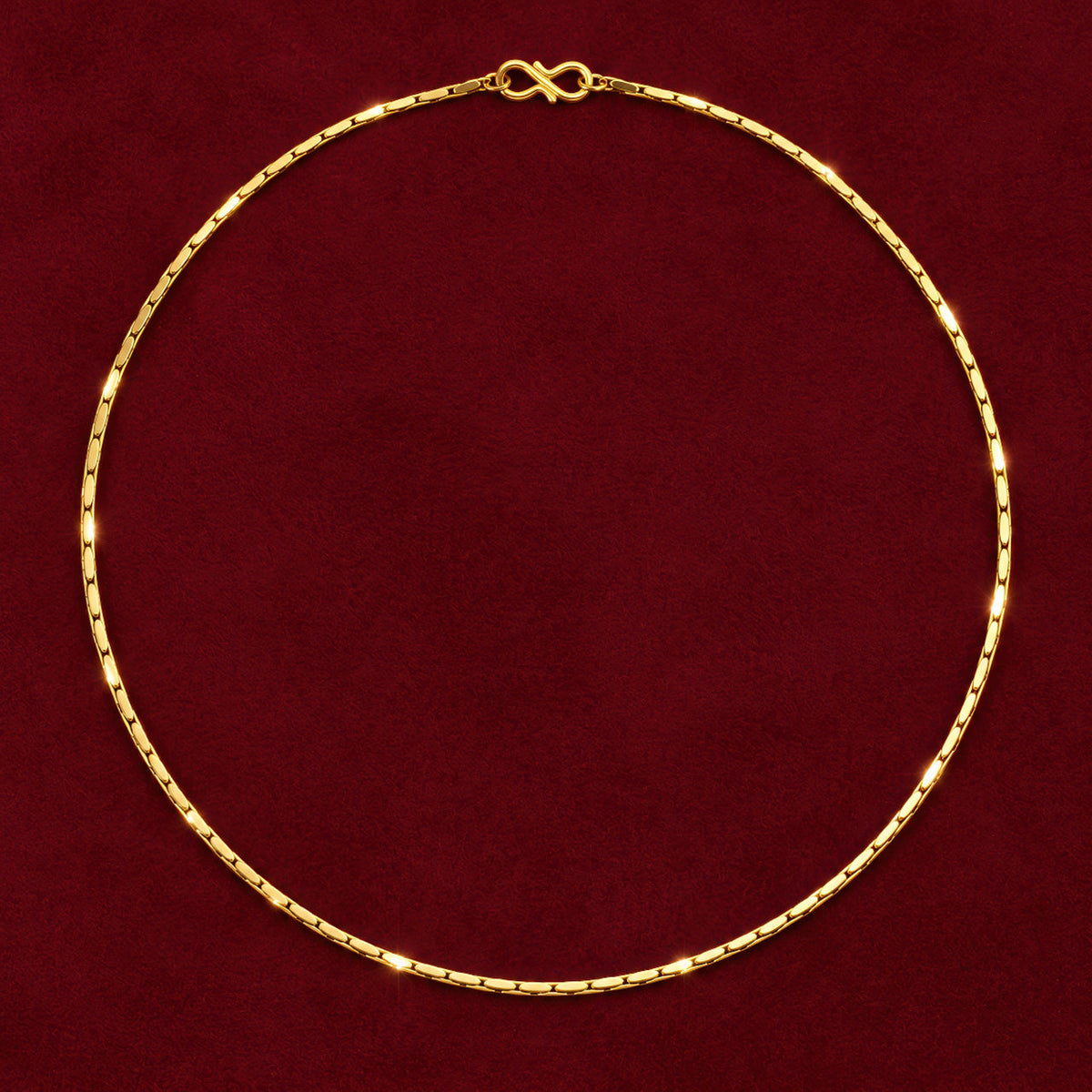 Desihi Necklace Anti-Tarnish Gold Plated Flat Link Chain