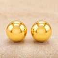 Desihi Earrings Anti-Tarnish Gold Plated Polished Ball Stud