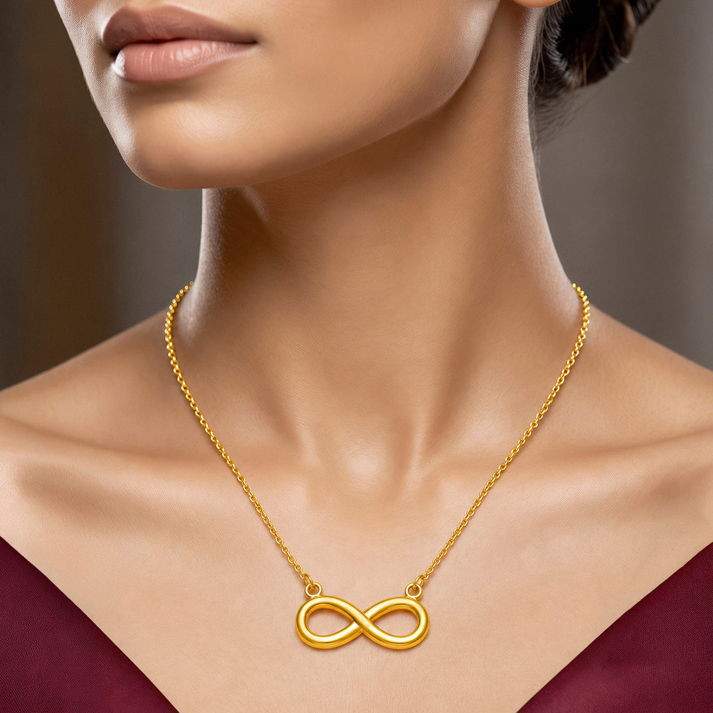Desihi Necklace Anti-Tarnish Gold Plated Infinity Pendant
