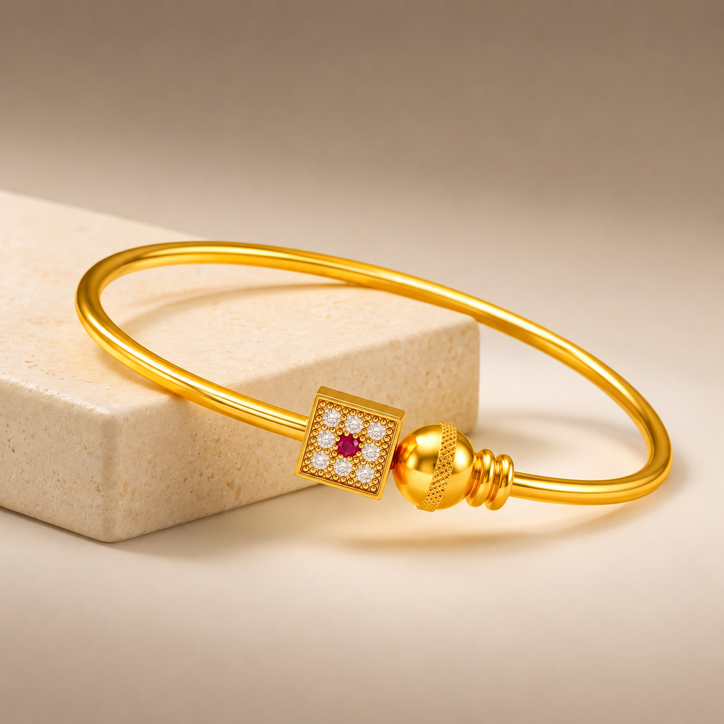 Desihi Bracelet Anti-Tarnish Gold Plated Bangle (Adjustable Size)