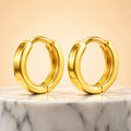 Desihi Earrings Anti-Tarnish Smooth Huggies