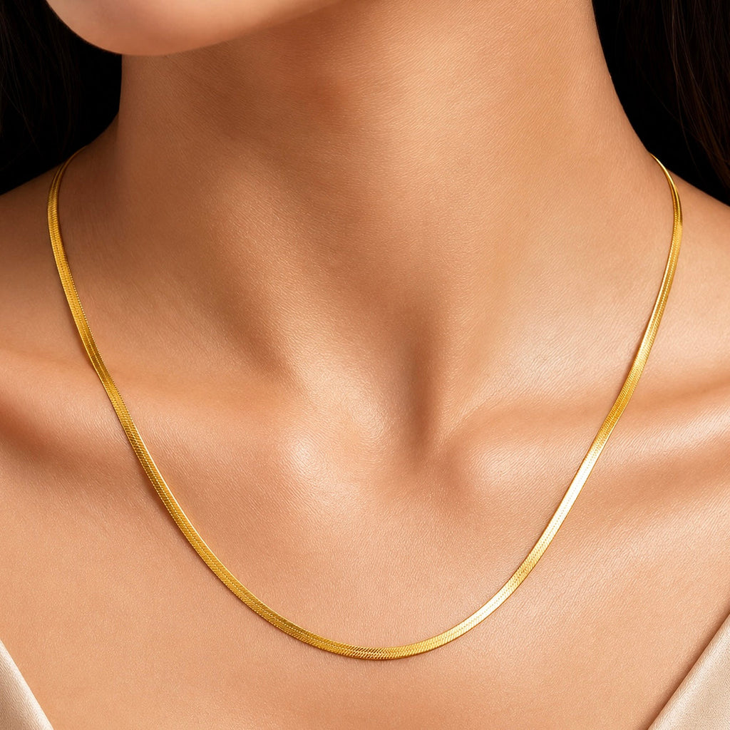 Desihi Necklace Anti-Tarnish Gold Plated Snake Chain