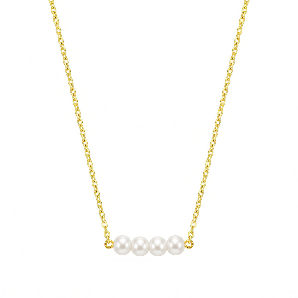 Desihi Necklace Anti-Tarnish Gold Plated Pearls Set
