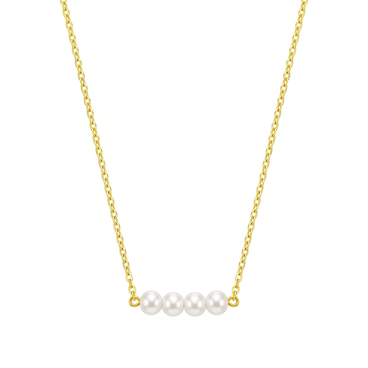 Desihi Necklace Anti-Tarnish Gold Plated Pearls Set