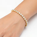 Desihi Bracelet Anti-Tarnish Gold Plated American Diamonds (Adjustable Size)